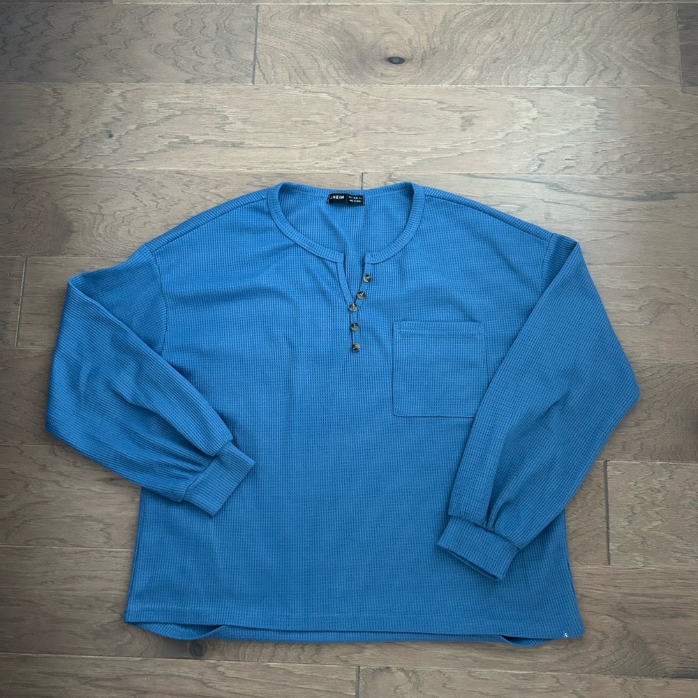 Henley Waffle Long-Sleeve Shirt